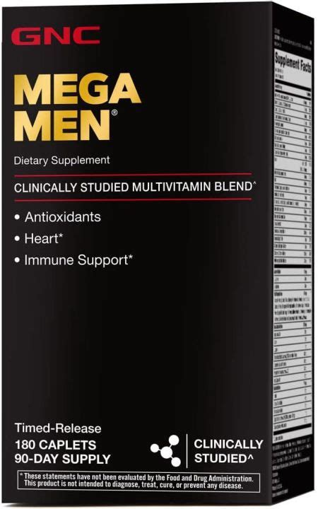 gnc mega men multivitamin 180 caplets reviews